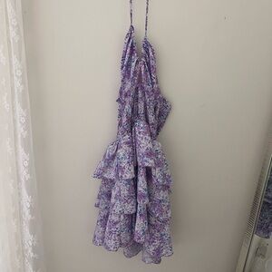 💜purple halter dress. size S